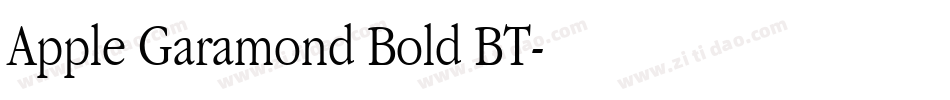 Apple Garamond Bold BT字体转换